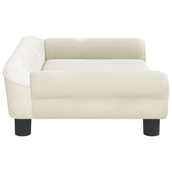 vidaXL Lit pour chien cr&egrave;me 70x48x22 cm velours