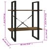 vidaXL Biblioth&egrave;que 2 niveaux Ch&ecirc;ne brun 60x30x70 cm Bois d'ing&eacute;nierie