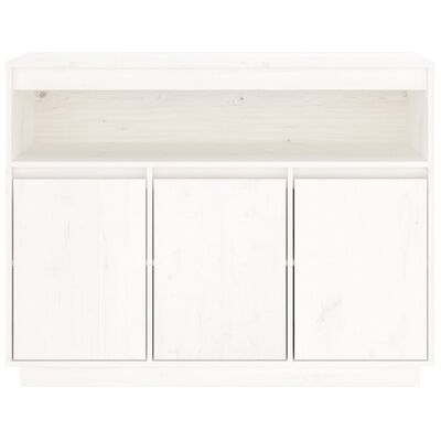 vidaXL Buffet Blanc 104,5x34x80 cm Bois massif de pin