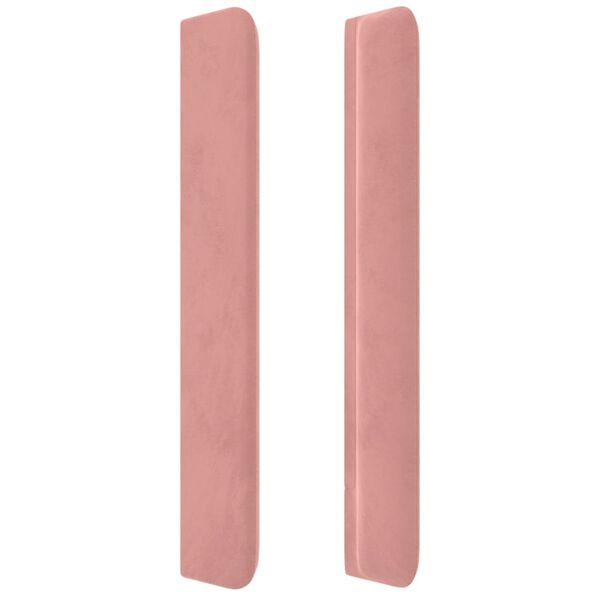 vidaXL T&ecirc;te de lit avec oreilles Rose 103x16x118/128 cm Velours