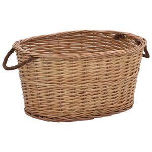 vidaXL Panier &agrave; bois de chauffage poign&eacute;es de transport 56x40x28 cm