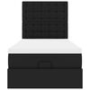 VidaXL Cadre de lit ottoman avec matelas noir 90x190 cm similicuir