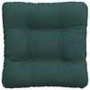 vidaXL Coussins de si&egrave;ge 4 pcs Vert fonc&eacute; 40 x 40 x 12 cm tissu