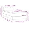 vidaXL Sommier &agrave; lattes de lit avec matelas noir 90x210 cm velours