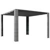 vidaXL Tonnelle et toit R&eacute;sine tress&eacute;e 300x300x220cm Gris / anthracite