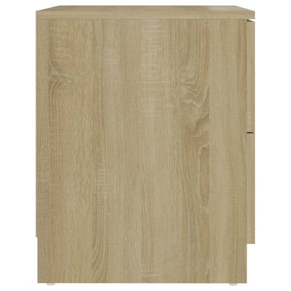 vidaXL Table de chevet ch&ecirc;ne sonoma 40x40x50 cm bois d&rsquo;ing&eacute;nierie