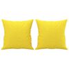 vidaXL Canapé 2 places avec oreillers jaune clair 120 cm tissu