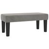 vidaXL Sommier &agrave; lattes de lit et matelas Gris clair 90x190 cm Velours