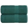 vidaXL Serviettes d'invité 2 pcs vert 30x50 cm 360 g/m² 100% coton