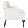 vidaXL Banc Chesterfield Blanc 119,5 x 64,5 x 75 cm Cuir synth&eacute;tique
