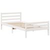 vidaXL Cadre de lit avec t&ecirc;te de lit sans matelas blanc 100x200 cm