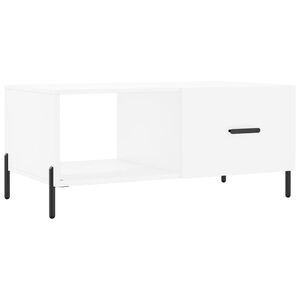 vidaXL Table basse blanc 90x50x40 cm bois d'ing&eacute;nierie