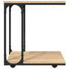 vidaXL Table d'appoint &agrave; roues Ch&ecirc;ne sonoma 50x35x55,5 cm