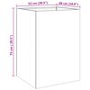 vidaXL Jardini&egrave;re argent&eacute; 52x48x75 cm acier inoxydable