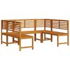 vidaXL Ensemble de banc de jardin 5 pc Marron Bois d'Acacia Massif