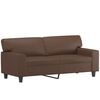 vidaXL Canap&eacute; 2 places oreillers et coussins Marron 140 cm Similicuir