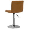 vidaXL Chaise pivotante de salle &agrave; manger Marron Velours