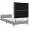 vidaXL Cadre de lit avec t&ecirc;te de lit Gris clair 80 x 200 cm tissu