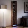 vidaXL Buffet avec LED ch&ecirc;ne marron 36x32,5x200 cm bois d'ing&eacute;nierie
