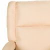 vidaXL Fauteuil inclinable Cr&egrave;me Similicuir et tissu