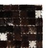 vidaXL Tapis Cuir v&eacute;ritable Patchwork 160 x 230 cm Carr&eacute; Noir/Blanc