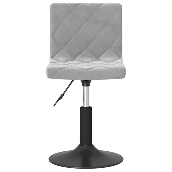 vidaXL Chaises pivotantes &agrave; manger lot de 2 gris clair velours