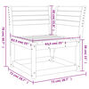 vidaXL Canap&eacute; d'angle de jardin 73x73x78 cm bois massif douglas