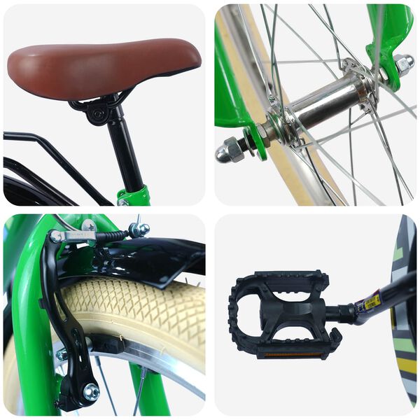 vidaXL V&eacute;lo pour Enfants 18 Pouces pour les 5-7 ans Vert
