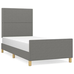 vidaXL Cadre de lit sans matelas gris fonc&eacute; 80x200 cm tissu