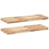 vidaXL &Eacute;tag&egrave;res flottantes 2 pcs 100x30x4 cm acacia massif non trait&eacute;