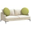 vidaXL Coussins de si&egrave;ge 2 pcs Vert clair &Oslash;60 x 21 cm tissu