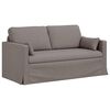 vidaXL Canap&eacute; 2 place Taupe 158 x 78 x 80 cm tissu
