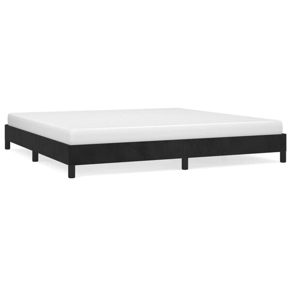 vidaXL Cadre de lit sans matelas noir 200x200 cm velours