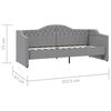 vidaXL Lit avec &eacute;clairage USB Gris clair Tissu 90x200 cm