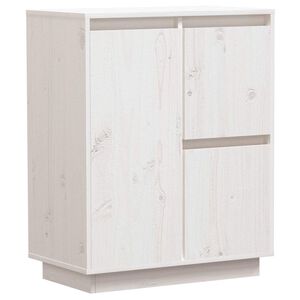 vidaXL Buffet Blanc 60x34x75 cm Bois massif de pin
