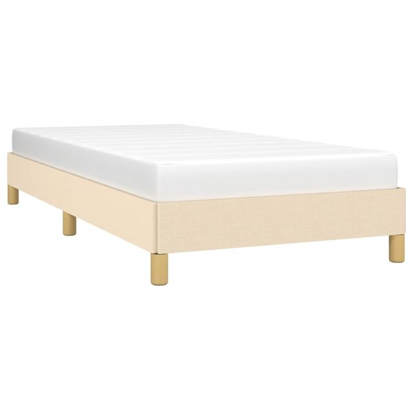 vidaXL Cadre de lit sans matelas crème 90x200 cm tissu