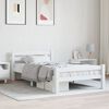 vidaXL Cadre de lit sans matelas blanc bois de pin massif 100x200 cm