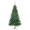 vidaXL Arbre de No&euml;l artificiel pr&eacute;-&eacute;clair&eacute; et boules 180 cm vert