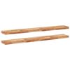 vidaXL &Eacute;tag&egrave;res flottantes 2 pcs 140x20x4 cm acacia massif &agrave; l'huile
