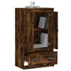 vidaXL Buffet haut ch&ecirc;ne fum&eacute; 60x35,5x103,5 cm bois d'ing&eacute;nierie