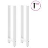 vidaXL Pieds de table de bar Blanc 2 pi&egrave;ces 50 x (110-111) cm Acier