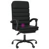 vidaXL Fauteuil de massage inclinable de bureau Noir Similicuir