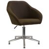 vidaXL Chaises pivotantes &agrave; manger lot de 6 marron fonc&eacute; tissu
