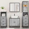 vidaXL Ensemble de meubles de salle de bain 4 pcs sonoma gris