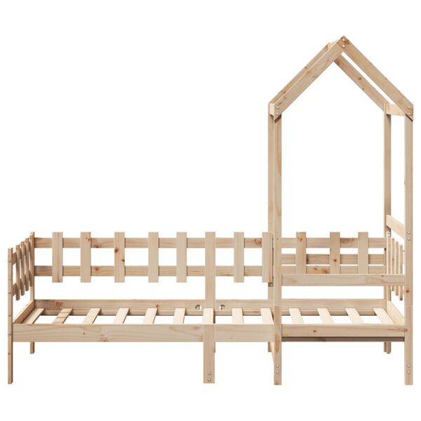 vidaXL Lit de jour avec toit sans matelas 80x200 cm bois massif