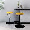 vidaXL Chaises &agrave; manger lot de 2 Jaune moutarde Velours