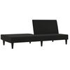 vidaXL Canap&eacute;-lit &agrave; 2 places Noir Tissu microfibre