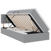 vidaXL Lit avec rangement et matelas Gris clair 90 x 200 cm Velours