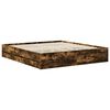 vidaXL Cadre de lit Ch&ecirc;ne fum&eacute; 180 x 200 cm Bois Ing&eacute;nierie