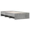 vidaXL Cadre de lit sans matelas gris b&eacute;ton 90x200cm bois d'ing&eacute;nierie